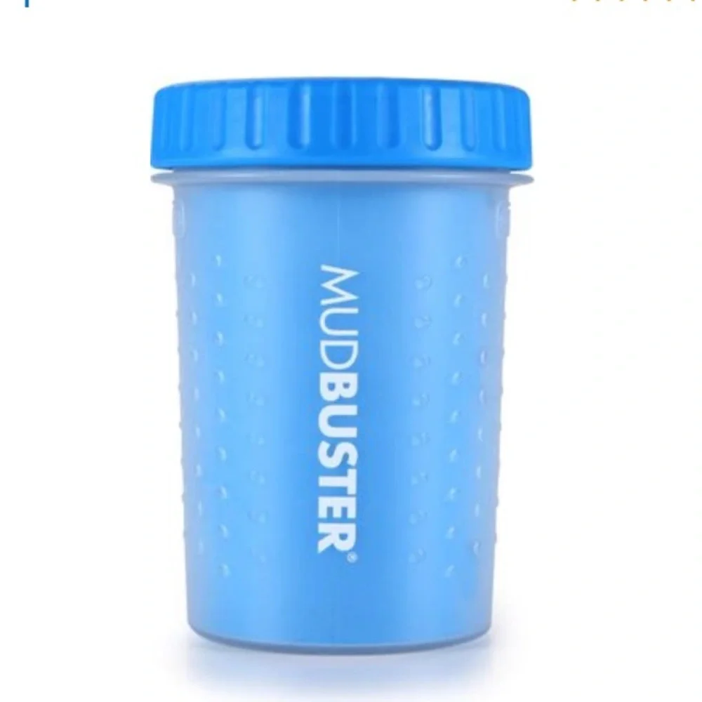Dexas Popware for Pets Dexas MudBuster Portable Dog Paw Cleaner, Pro Blue MEDIUM